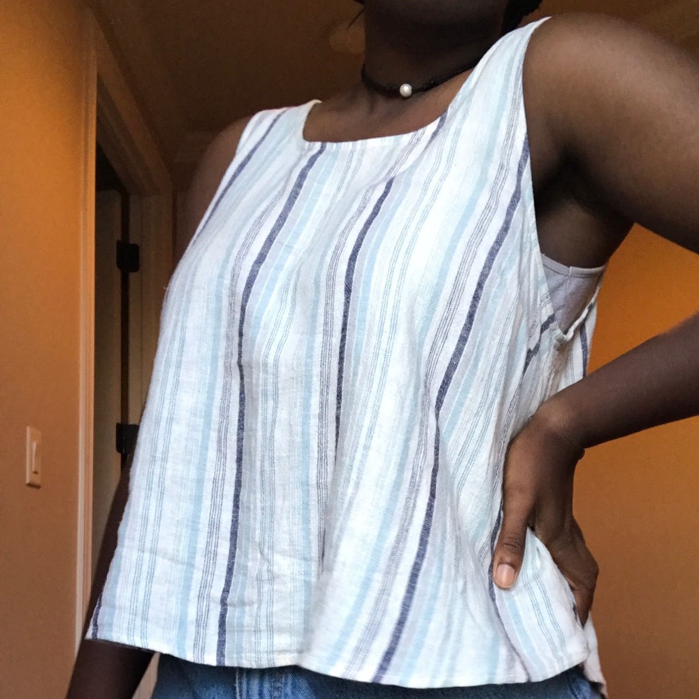 Universal threads striped tank top